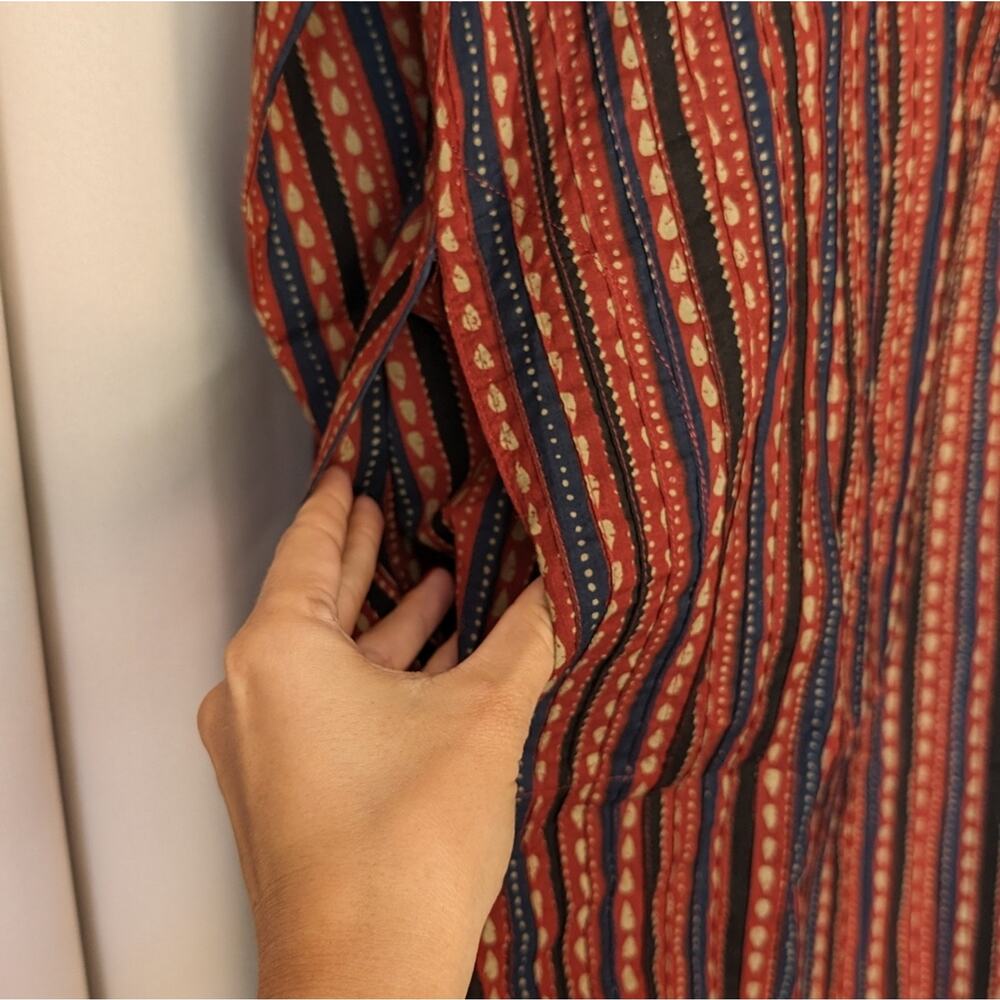 NWT Kalki Red Cotton Jaipur Print Kurta - Picture 7 of 8